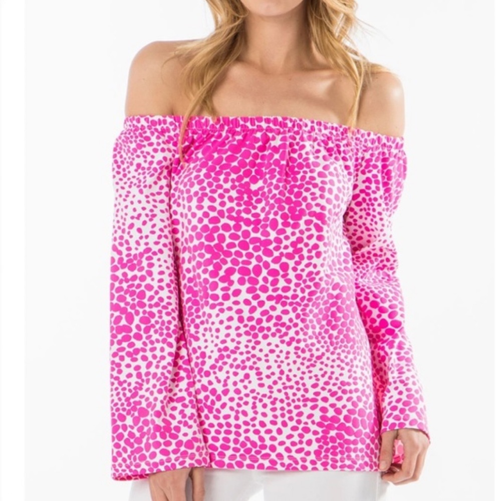 Mahi Gold Pink and White Top